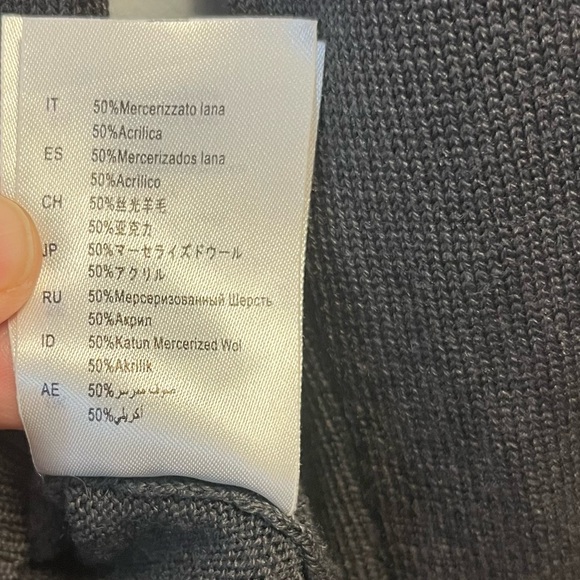 Samsoe Samsoe Sweater Charcoal Gray Aino O-Neck Classic Crew Neck Knit Sz L GUC - Picture 11 of 14